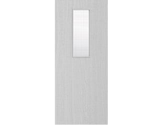 Architectural Light Grey Ash 14 Georgian Wired Glazed - Prefinished Fire Door Blank