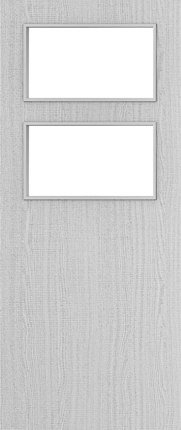 Architectural Light Grey Ash 02 Frosted Glazed - Prefinished Fire Door Blank
