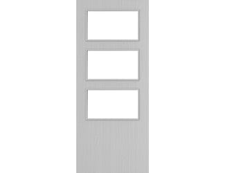 Architectural Light Grey Ash 03 Frosted Glazed - Prefinished Fire Door Blank