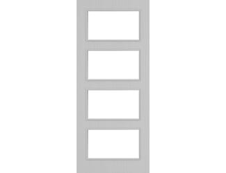 Architectural Light Grey Ash 04 Frosted Glazed - Prefinished Fire Door Blank