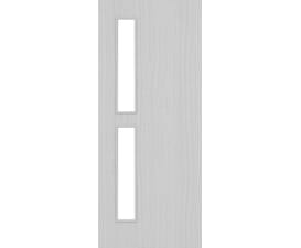 Architectural Light Grey Ash 07 Frosted Glazed - Prefinished Fire Door Blank