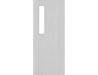 Architectural Light Grey Ash 08 Frosted Glazed - Prefinished Fire Door Blank