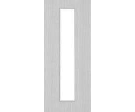 Architectural Light Grey Ash 10 Frosted Glazed - Prefinished Fire Door Blank