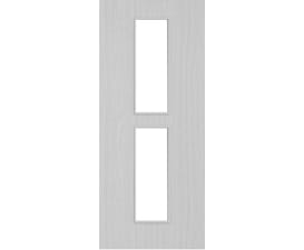 Architectural Light Grey Ash 12 Frosted Glazed - Prefinished Fire Door Blank