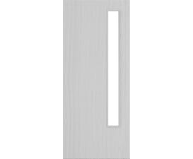Architectural Light Grey Ash 13 Frosted Glazed - Prefinished Fire Door Blank