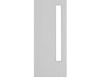 Architectural Light Grey Ash 13 Frosted Glazed - Prefinished Fire Door Blank