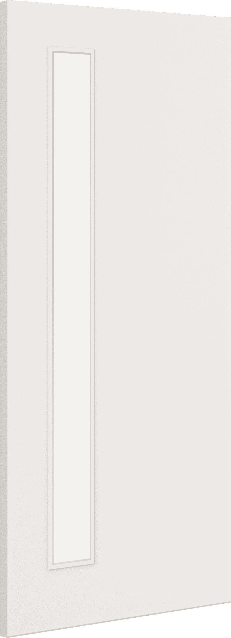 2040x826x54mm Architectural Paint Grade White 06 Clear Glazed FD60 Fire Door Blank