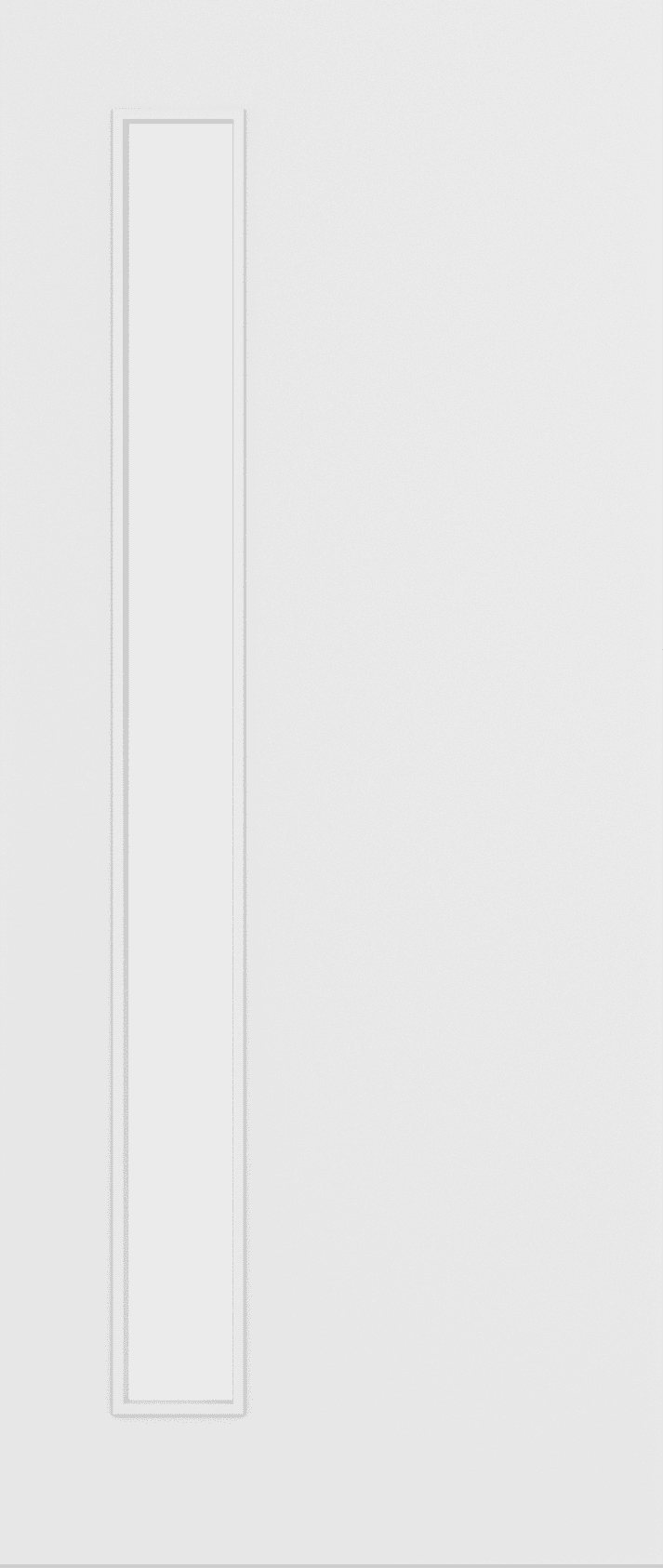 2040mm x 826mm x 54mm Architectural Paint Grade White 06 Clear Glazed Fire Door Blank