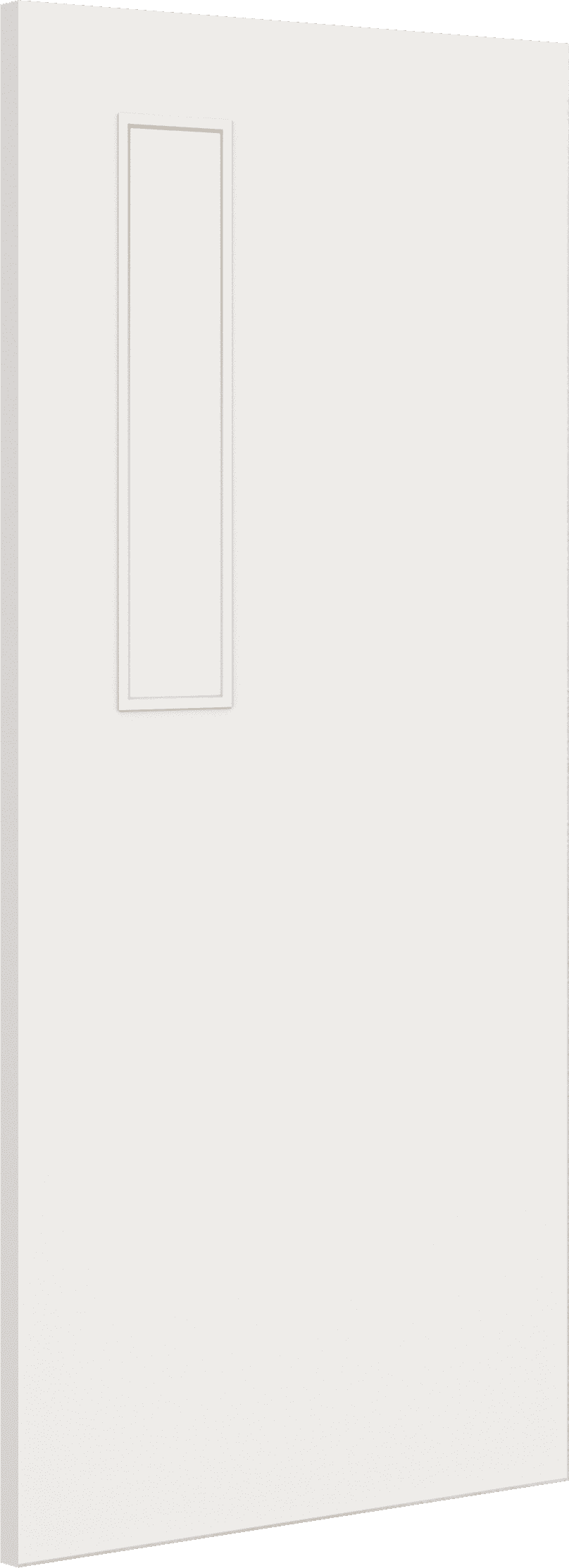 2040x826x54mm Architectural Paint Grade White 08 Clear Glazed FD60 Fire Door Blank