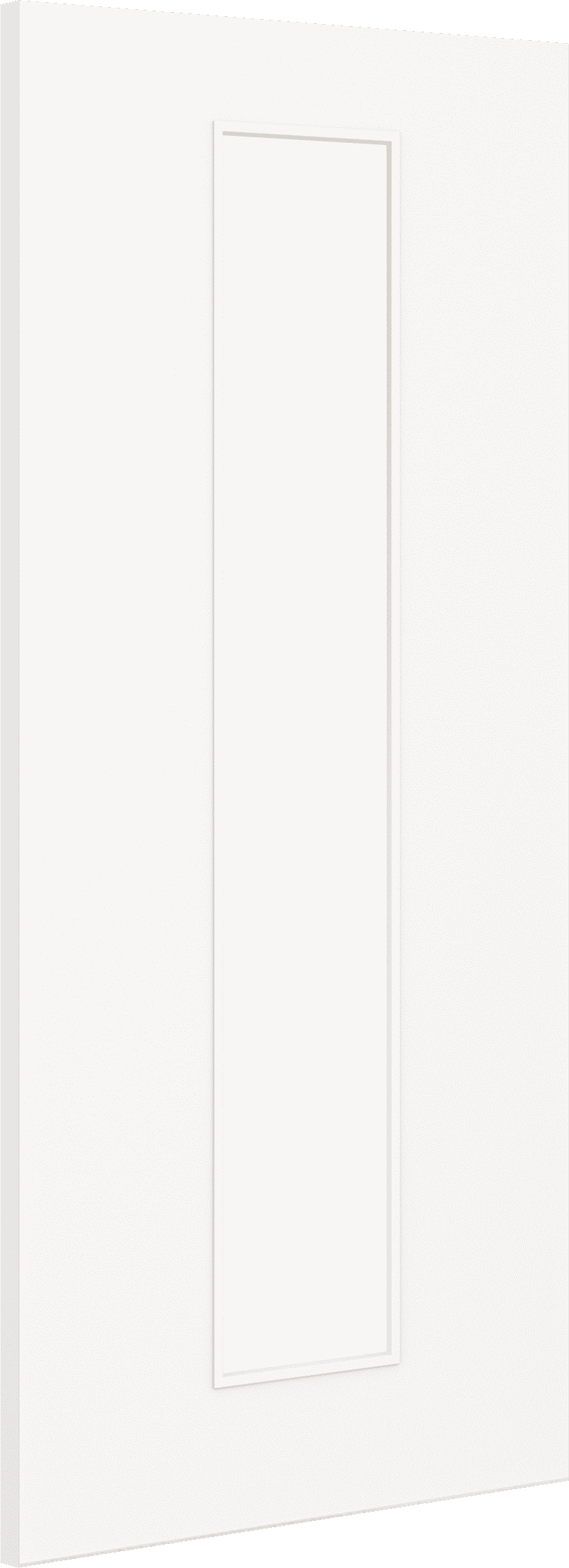 2040x626x54mm Architectural Paint Grade White 10 Clear Glazed FD60 Fire Door Blank