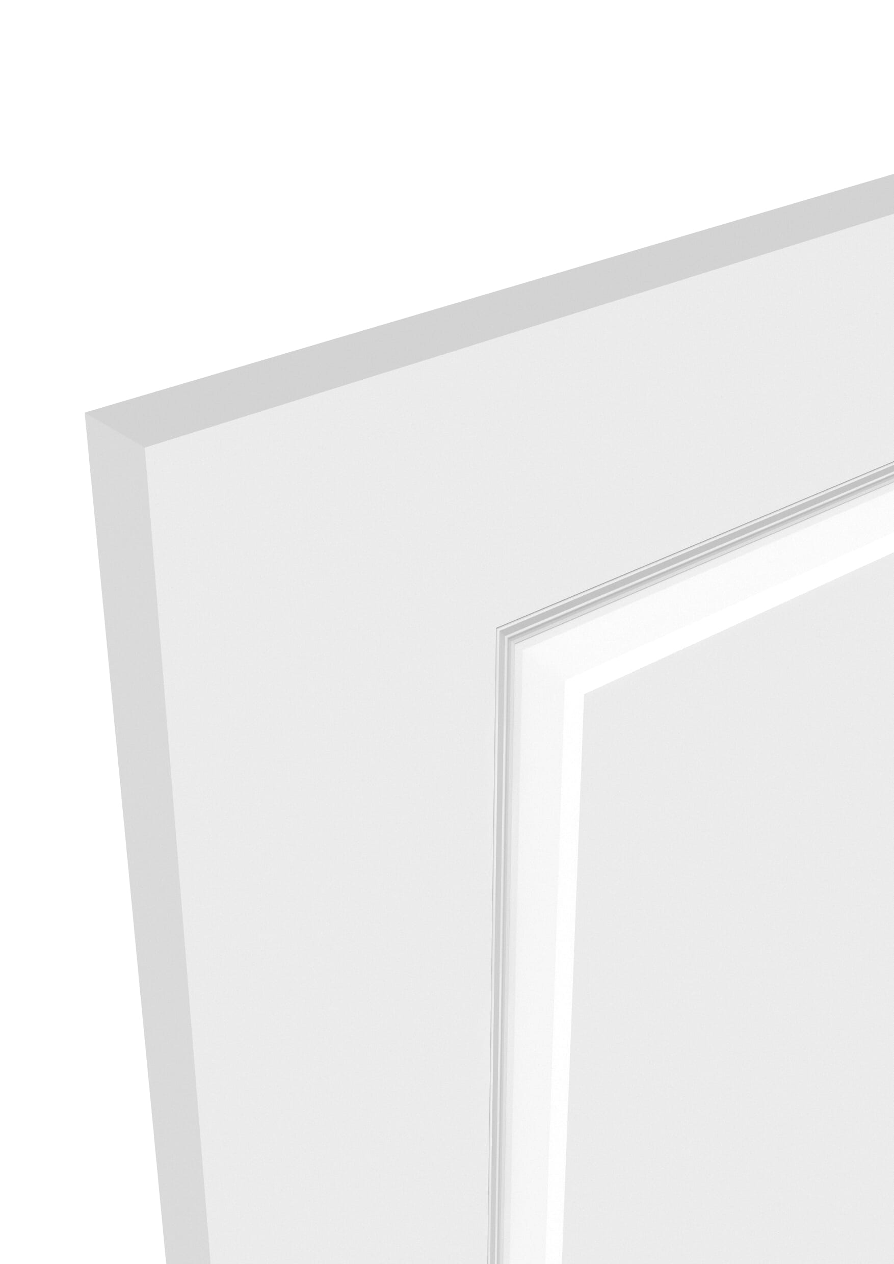 2040x726x44mm White Smooth 2 Panel Fire Door
