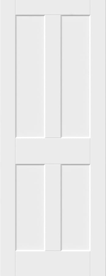 White Smooth Flat 4 Panel Fire Door