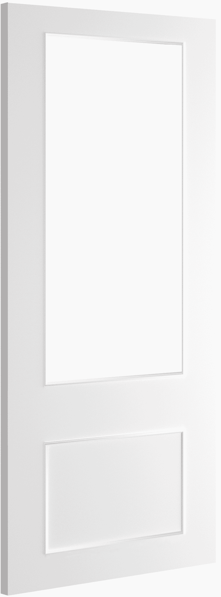 762x1981x44mm (30") Sandringham Clear Glazed White Fire Door