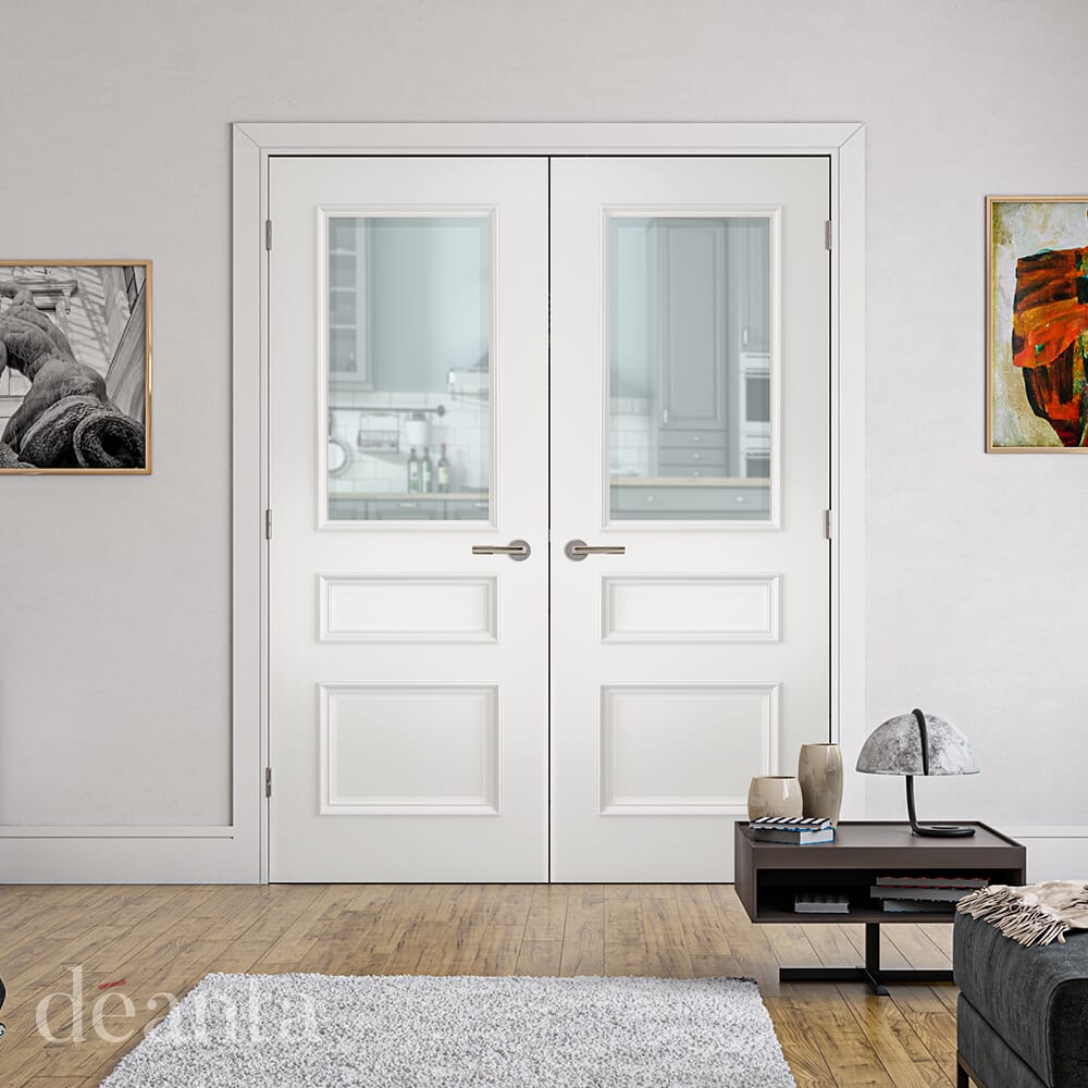 Windsor White Glazed Fire Door