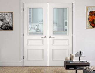 Windsor White Glazed Fire Door