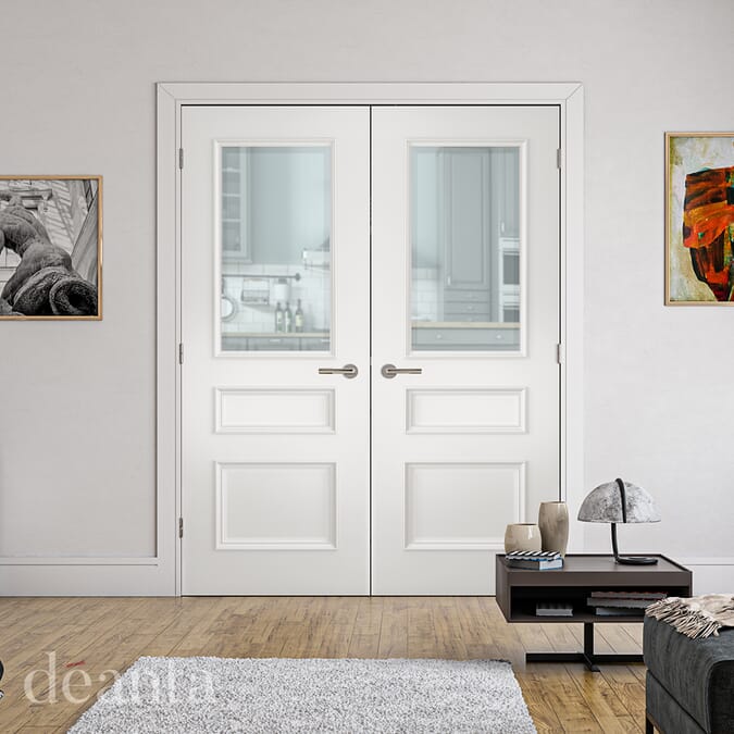 838x1981x44mm (33") Windsor White Glazed Fire Door