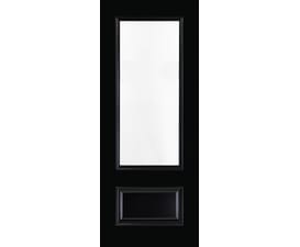 Sandringham Black Clear Glazed - Prefinished Fire Door