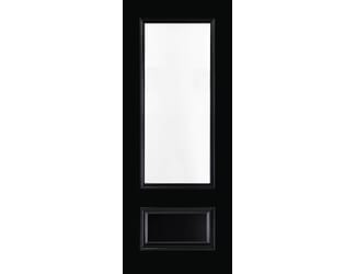 Sandringham Black Clear Glazed - Prefinished Fire Door