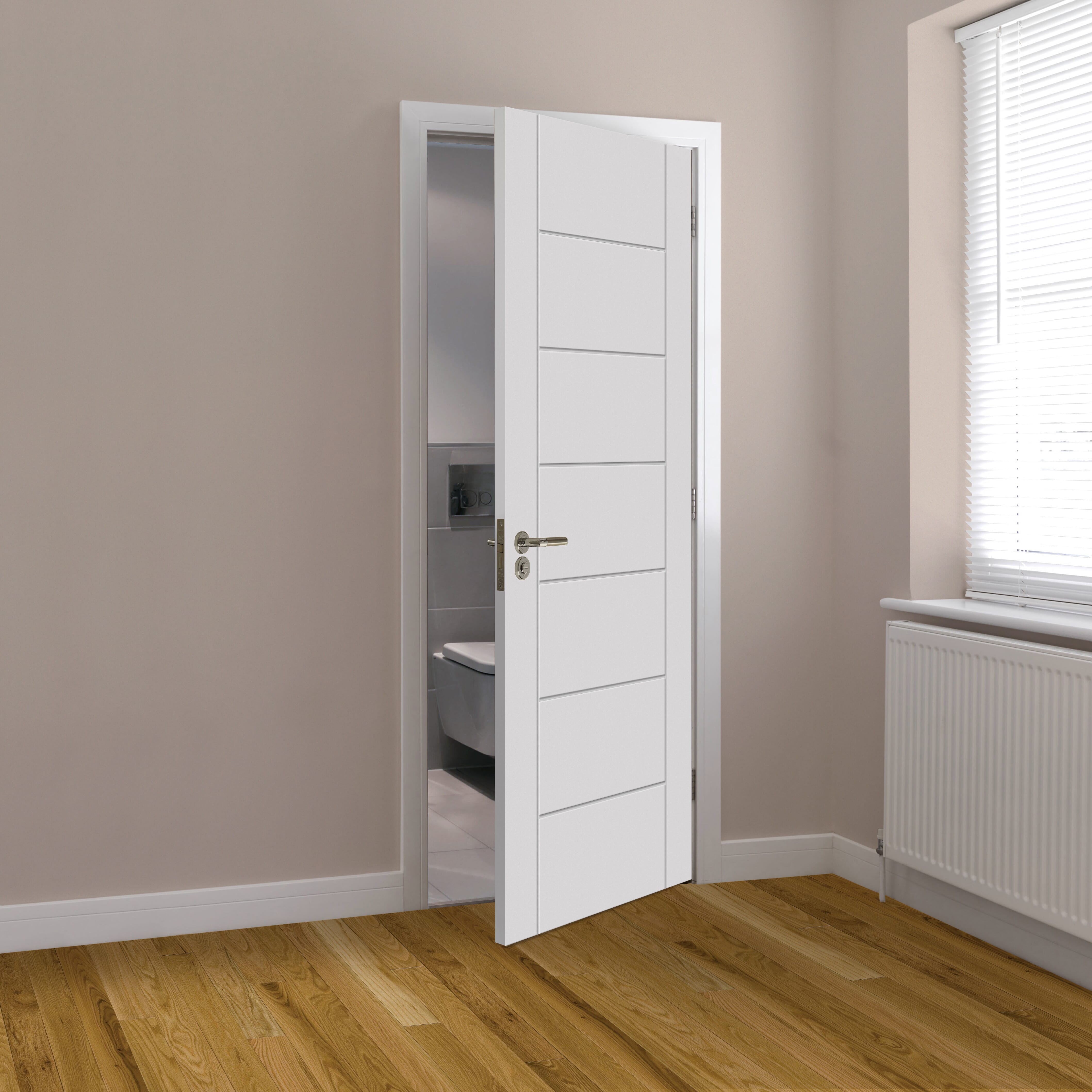 2040x726x44mm White Palomino Fire Door