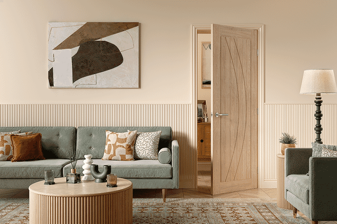 1981x686x44mm (27") Girona Oak Fire Door