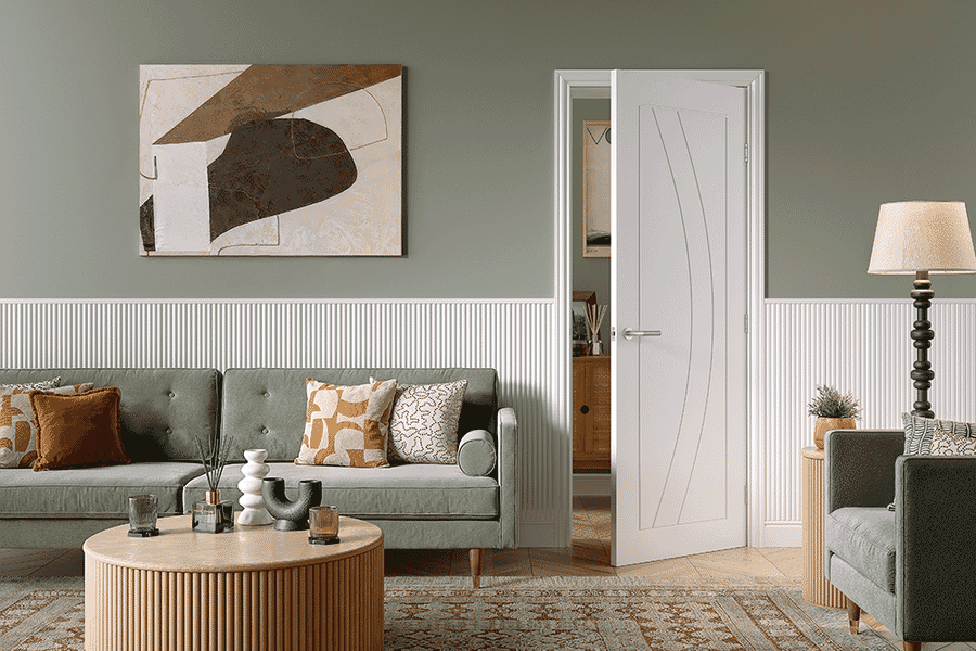 Girona White Fire Door