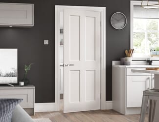 Ashford Smooth White Primed Moulded Fire Door