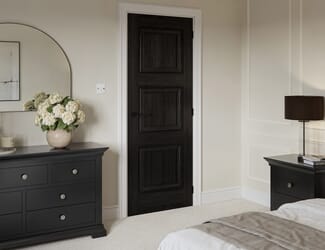 Kedleston Black Laminate Fire Door