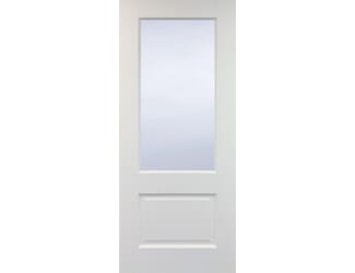 Vermont White Clear Glass Fire Door