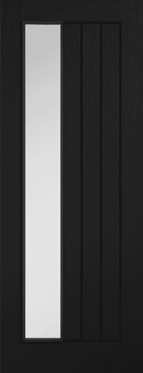 Mexicano 1L Clear Glass Black Oak Fire Door by PM Mendes