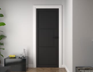 Heritage Black Primed 3 Panel Fire Door