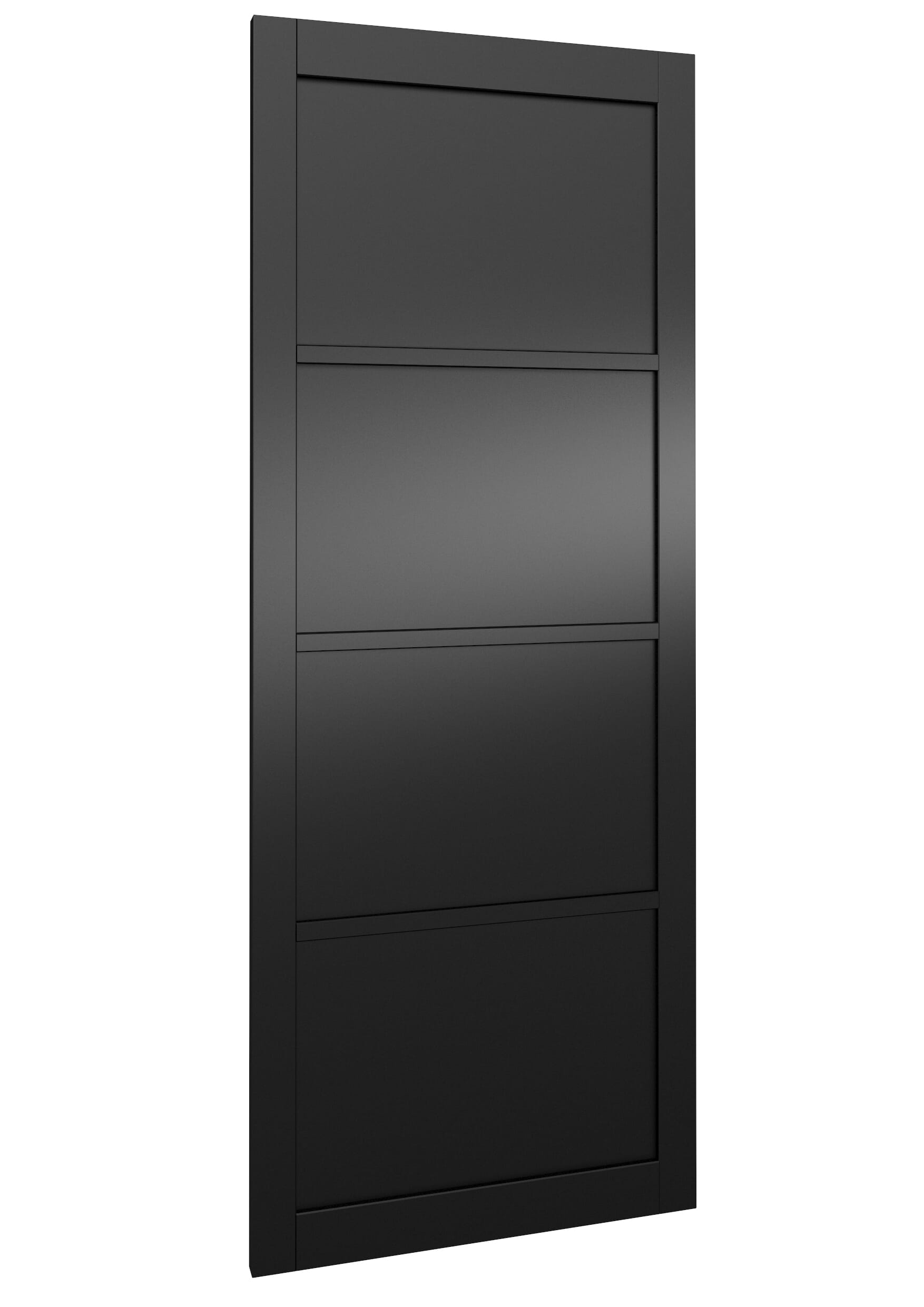 686x1981x44mm (27") Kensington Black Primed 4 Panel Fire Door