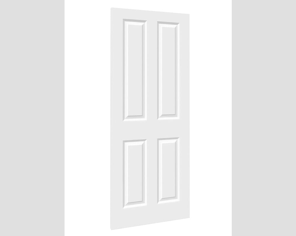 610x1981x44mm (24") White Smooth 4 Panel Fire Door