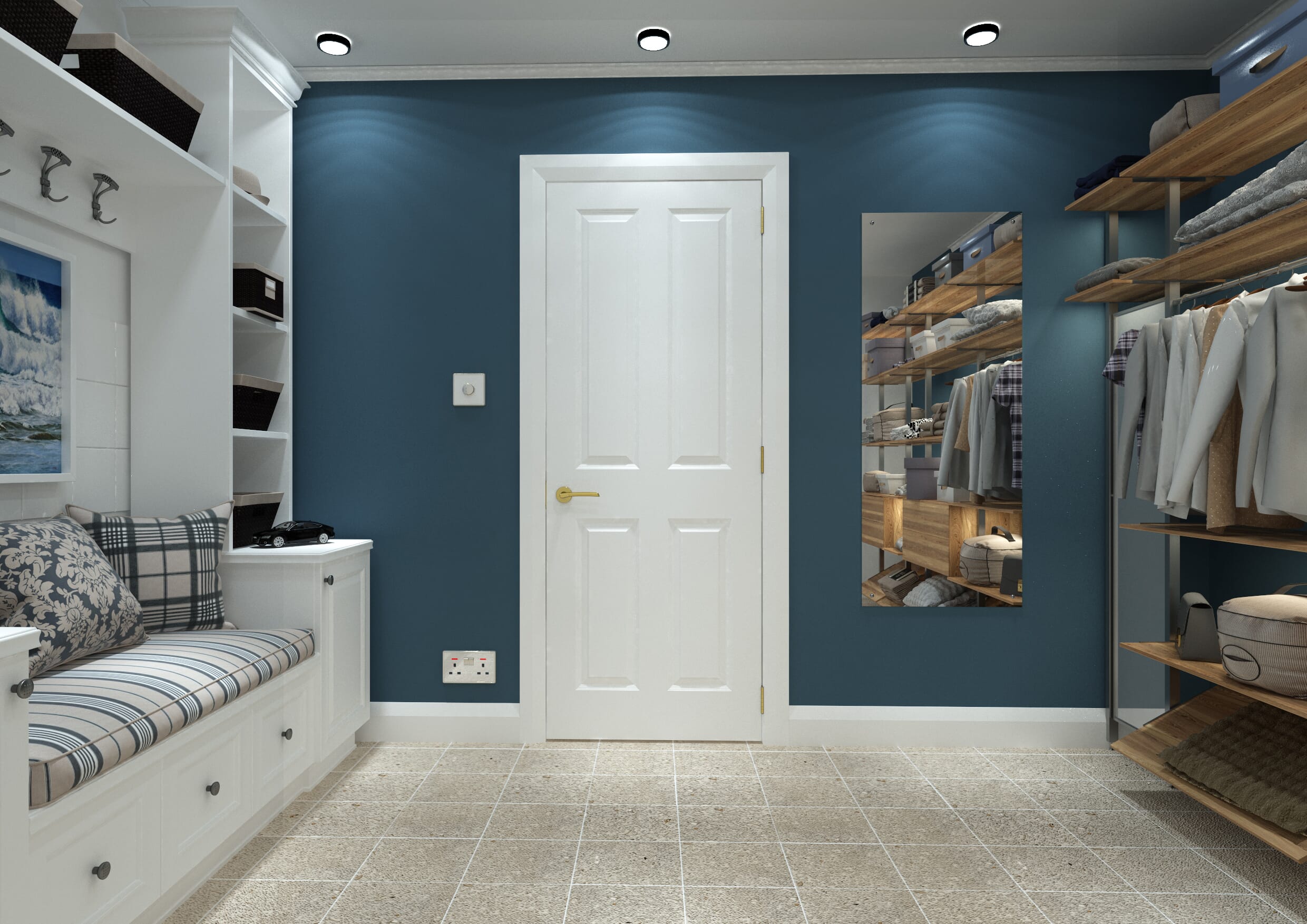 686x1981x44mm (27") White Smooth 4 Panel Fire Door