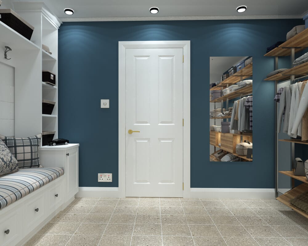 610x1981x44mm (24") White Smooth 4 Panel Fire Door