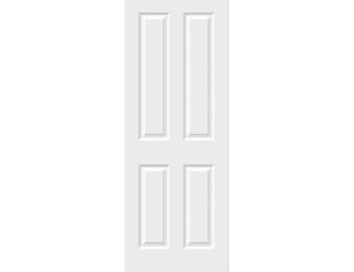 White Smooth 4 Panel Moulded Fire Door