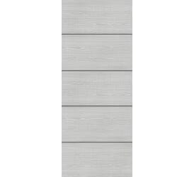 Architectural Flush Light Grey Ash with Horizontal Inlay - Prefinished Fire Door Blank