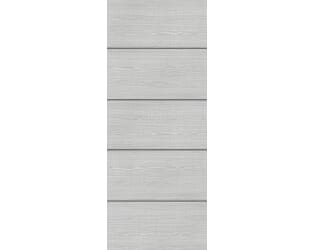 Deanta Architectural Flush Light Grey Ash with Horizontal Inlay - Prefinished Fire Door