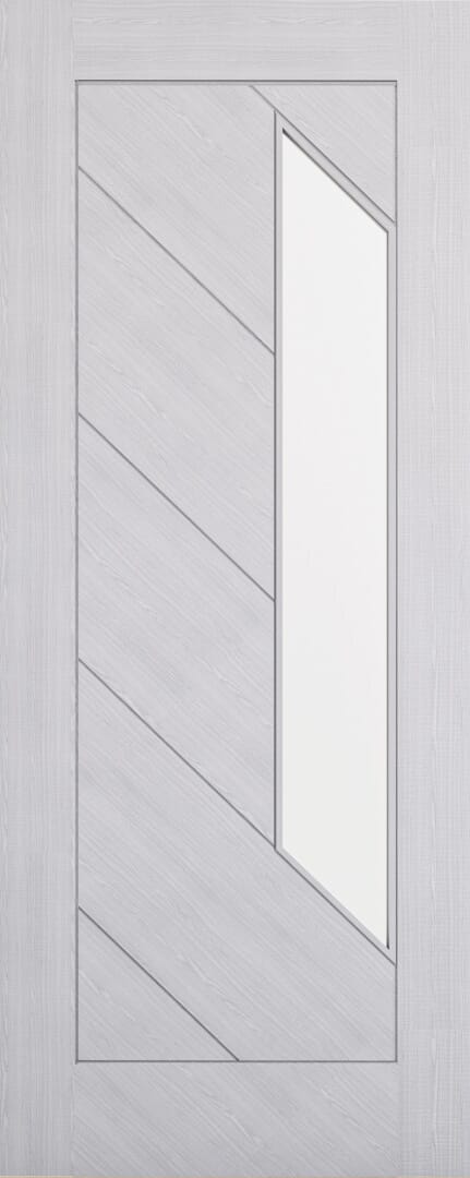 Torino Light Grey Ash Glazed - Prefinished Fire Door