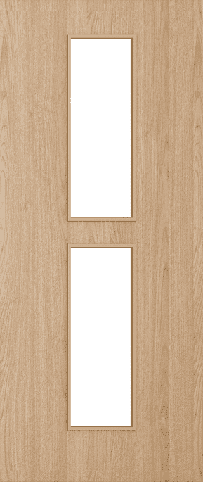 Architectural Oak 12 Frosted Glazed - Prefinished FD30 Fire Door Set