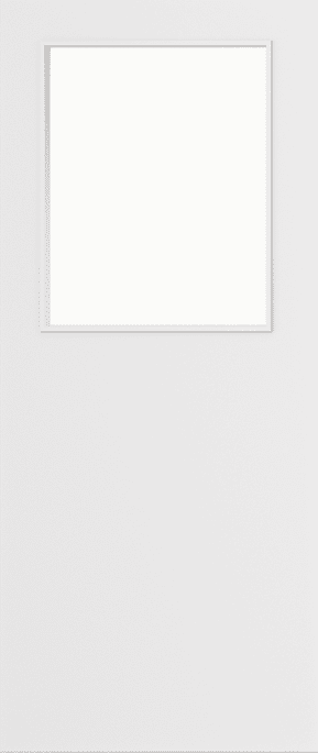 Architectural Paint Grade White 01 Frosted Glazed FD30 Fire Door Set