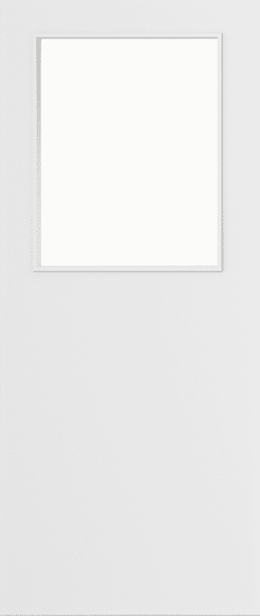 Architectural Paint Grade White 01 Clear Glazed FD30 Fire Door Set