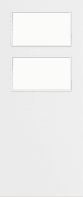 Architectural Paint Grade White 02 Frosted Glazed FD30 Fire Door Set