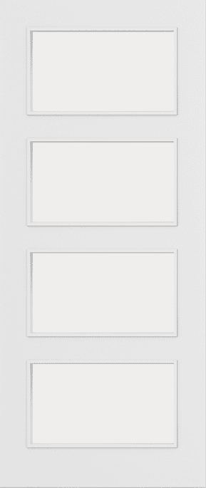 Architectural Paint Grade White 04 Frosted Glazed FD30 Fire Door Set