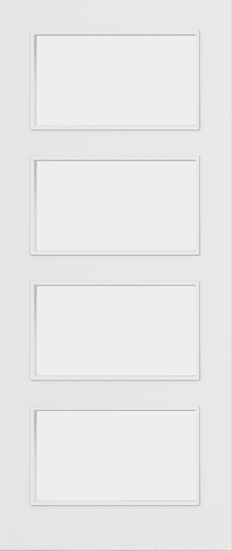 Architectural Paint Grade White 04 Frosted Glazed FD30 Fire Door Set