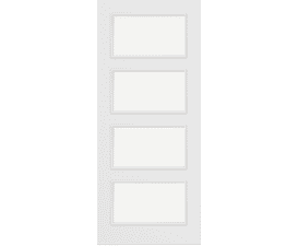 Architectural Paint Grade White 04 Frosted Glazed FD30 Fire Door Set