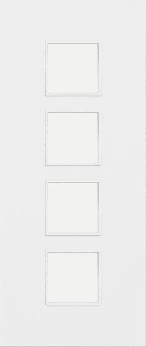 Architectural Paint Grade White 09 Frosted Glazed FD30 Fire Door Set
