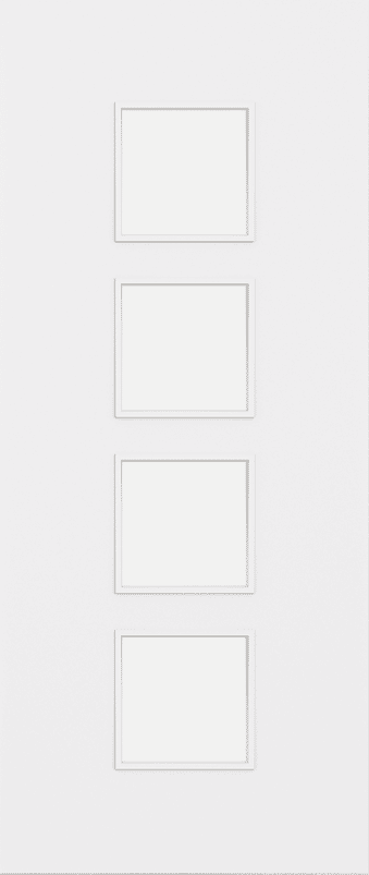 Architectural Paint Grade White 09 Frosted Glazed FD30 Fire Door Set
