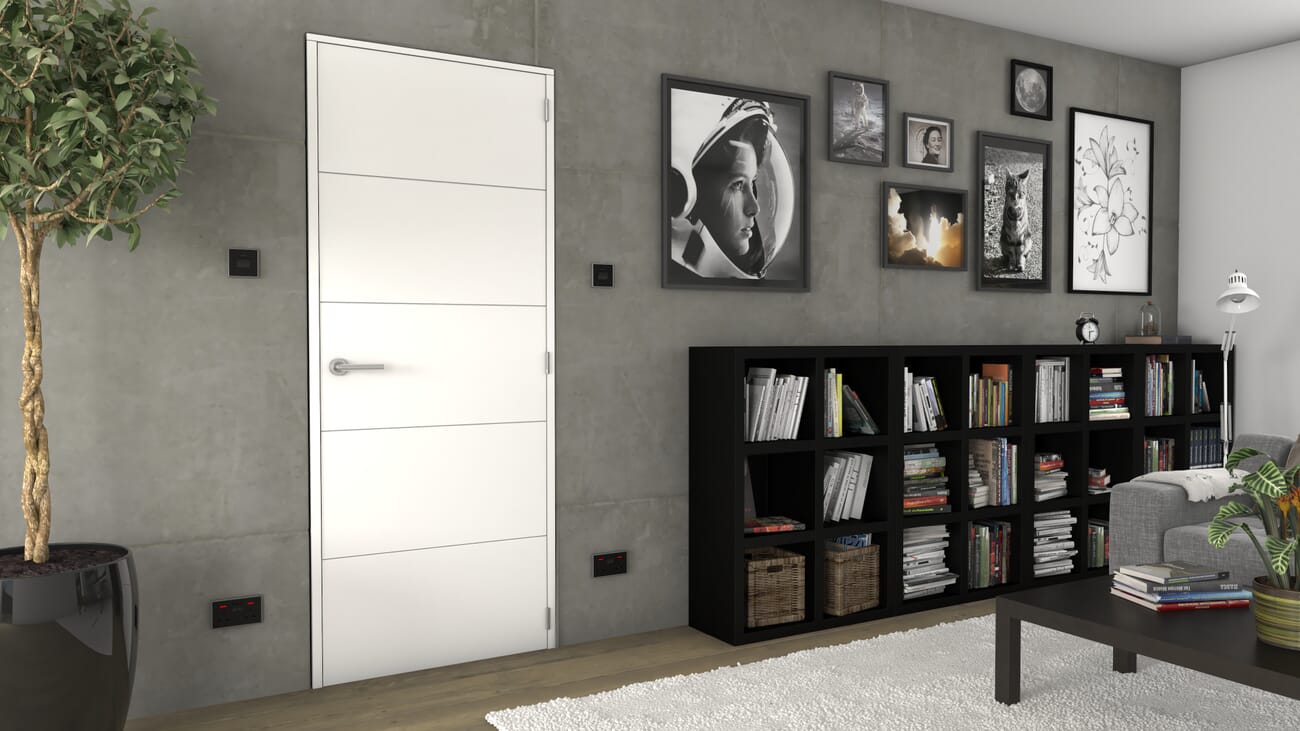 Orta White - Prefinished FD30 Fire Door Set