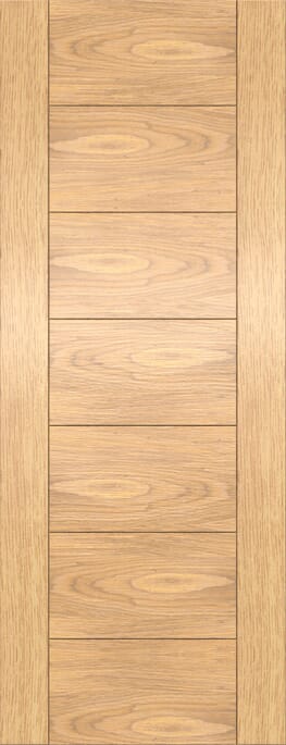 Modern 7 Panel Oak - Prefinished FD30 Fire Door Set
