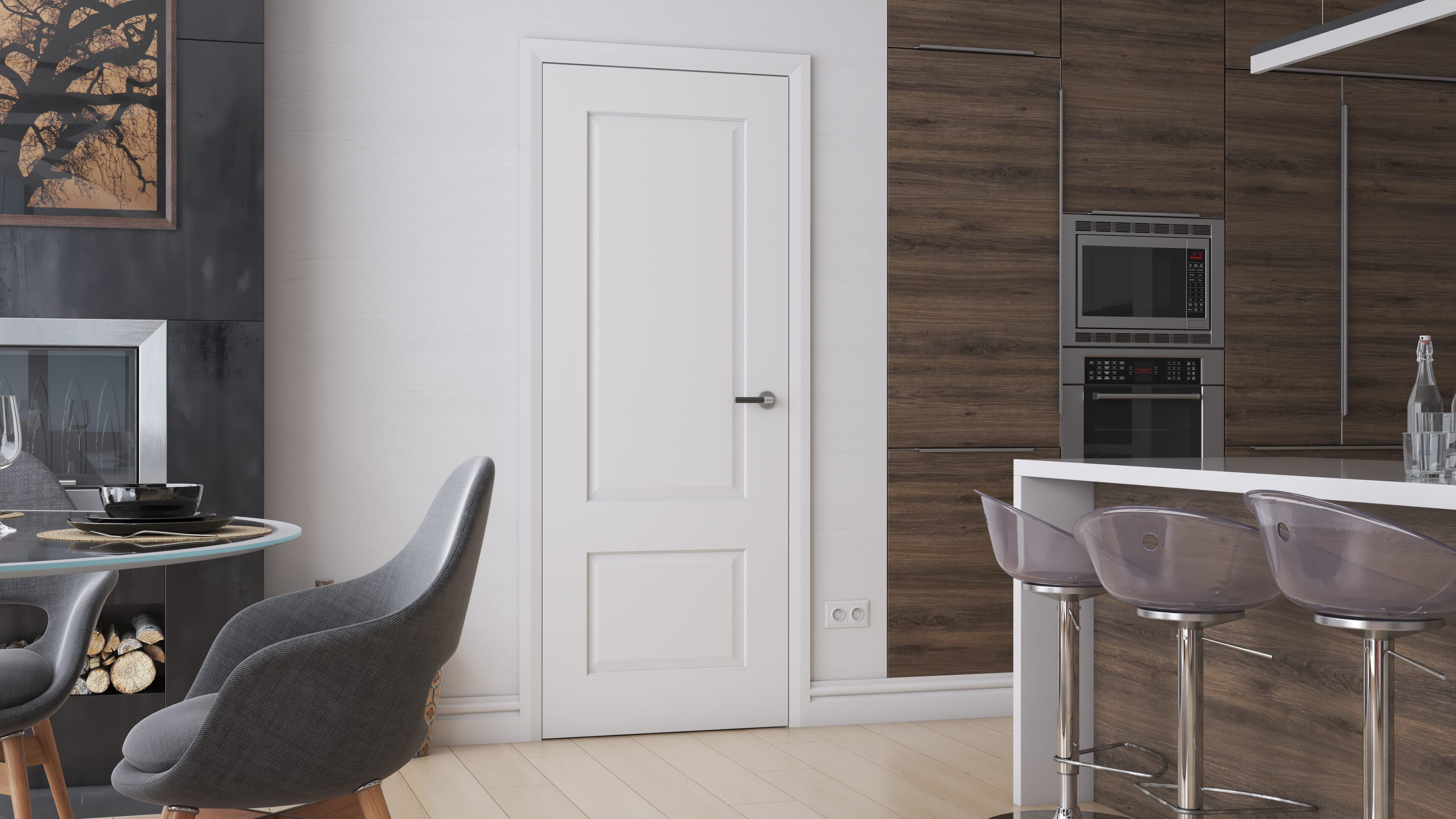 Grange White - Prefinished FD30 Fire Door Set